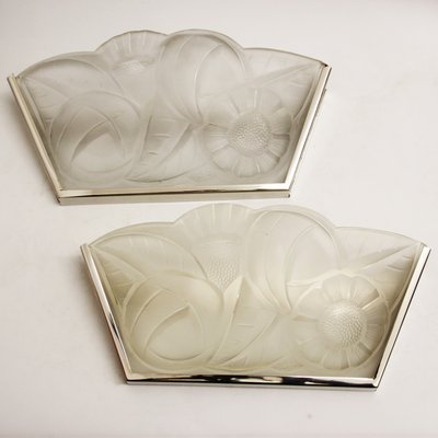 French Art Deco Wall Lights by David Guéron for Degue, 1930s, Set of 2-SY-1348055