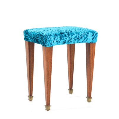 French Art Deco Walnut Stool, 1930s-MY-1107537