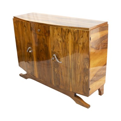 French Art Deco Walnut Veneer Sideboard-WFJ-1047021