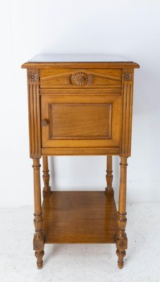 French Art Nouveau Bedside Cabinet with Marble Top, 1910s-RIU-1328433