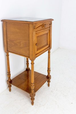 French Art Nouveau Bedside Cabinet with Marble Top, 1910s-RIU-1328433