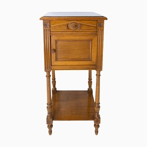 French Art Nouveau Bedside Cabinet with Marble Top, 1910s-RIU-1328433