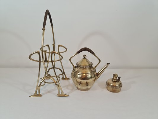 French Art Nouveau Brass Samovar, 1890s-DOA-2041791