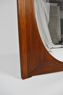 French Art Nouveau Fireplace Mantel Mirror in Carved Walnut, 1910-XNH-1028047