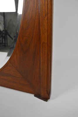 French Art Nouveau Fireplace Mantel Mirror in Carved Walnut, 1910-XNH-1028047