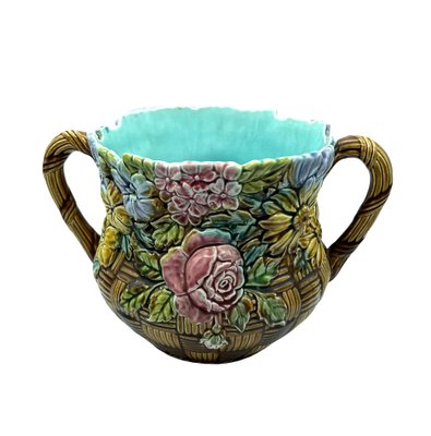 French Art Nouveau Majolica Plant Cache Pot by Onnaing, 1920s-EUT-1768219