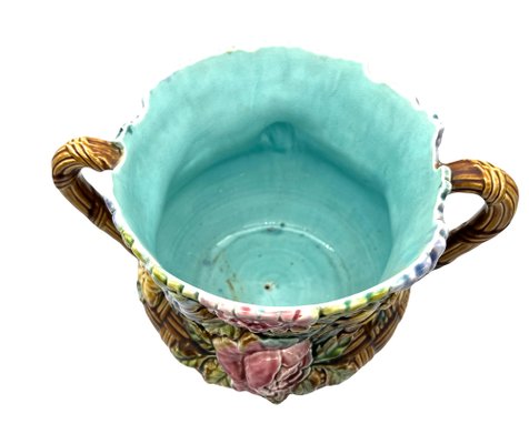 French Art Nouveau Majolica Plant Cache Pot by Onnaing, 1920s-EUT-1768219