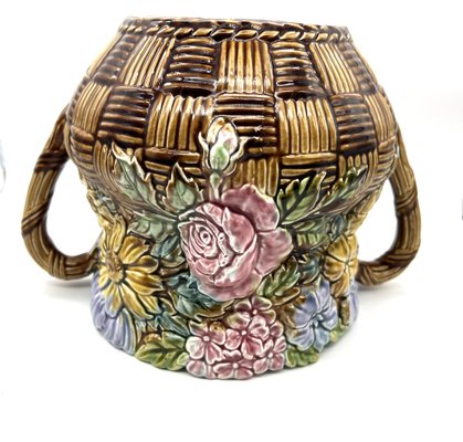 French Art Nouveau Majolica Plant Cache Pot by Onnaing, 1920s-EUT-1768219