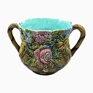 French Art Nouveau Majolica Plant Cache Pot by Onnaing, 1920s-EUT-1768219