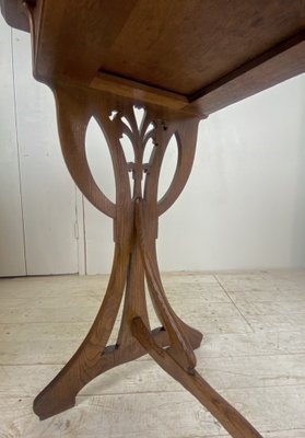 French Art Nouveau Side Table in Oak, 1900-WZZ-1264385