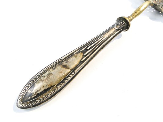 French Art Nouveau Silver Absynthe Spoon, 1900s-BKO-1800613