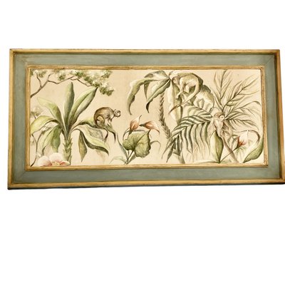 French Artist, Jungle Mural, 1950s, Oil on Canvas-RFP-2033430