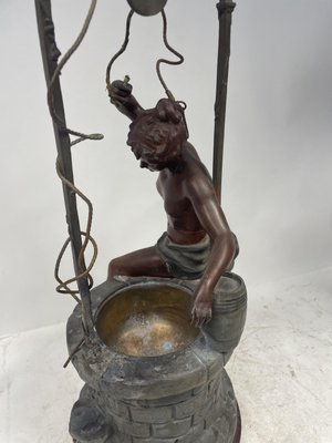 French Artist, Le Puits Fleuri, 1890s-1910s, Brass & Metal-GKM-2027957