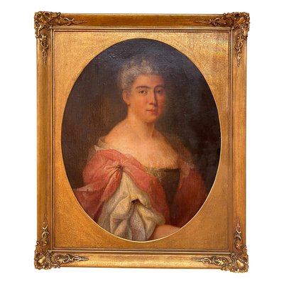 French Artist, Portrait of Noblewoman, 18th Century, Oil on Canvas, Framed-FLW-1402035