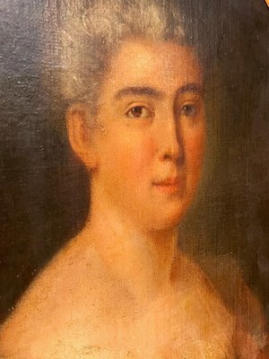 French Artist, Portrait of Noblewoman, 18th Century, Oil on Canvas, Framed-FLW-1402035