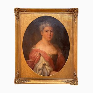 French Artist, Portrait of Noblewoman, 18th Century, Oil on Canvas, Framed-FLW-1402035