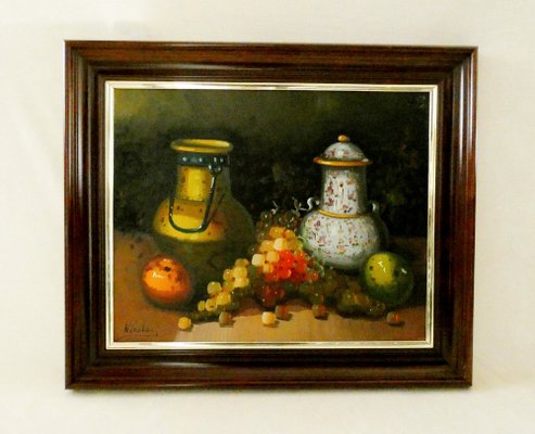 French Artist, Still Life, Oil on Canvas, 1960s, Framed-ZPI-1700647