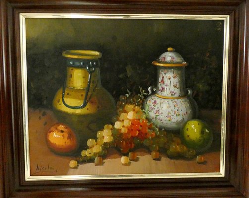 French Artist, Still Life, Oil on Canvas, 1960s, Framed-ZPI-1700647