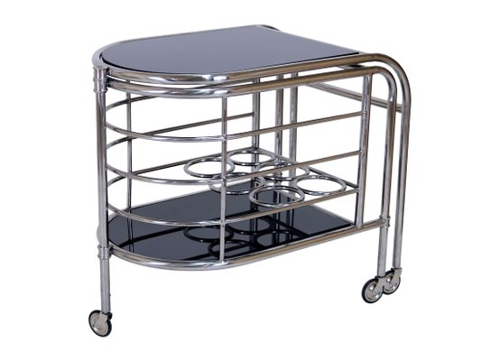 French Bar Cart in the Style of Jacques Adnet, 1990s-CXC-1229035