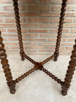 French Barley Table with Lentil Legs, Late 19th Century-NOU-1806363