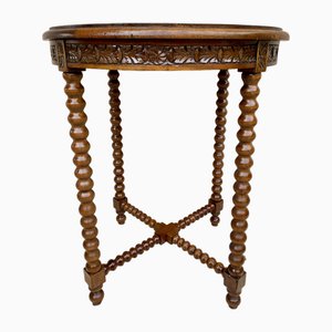 French Barley Table with Lentil Legs, Late 19th Century-NOU-1806363