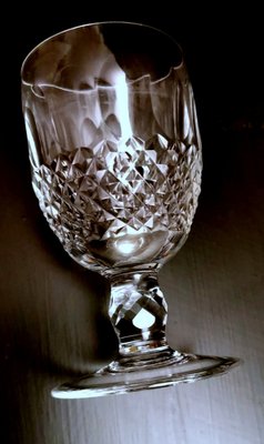 French Beaux-Art Style Ground Crystal Liqueur Glasses, 1920, Set of 6-QRS-1385435