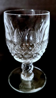 French Beaux-Art Style Ground Crystal Liqueur Glasses, 1920, Set of 6-QRS-1385435