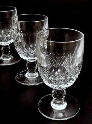 French Beaux-Art Style Ground Crystal Liqueur Glasses, 1920, Set of 6-QRS-1385435