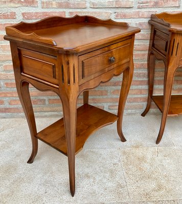 French Bedside Tables with a Drawer, 1900s, Set of 2-NOU-1440971