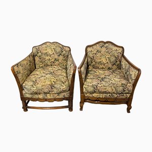 French Beech Armchairs, Early 20th Century, Set of 2-RIU-901311