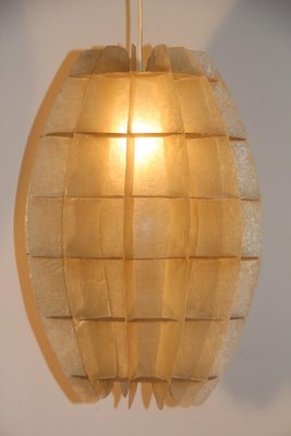 French Beige Resin Pendant Lamp, 1960s-EH-552352