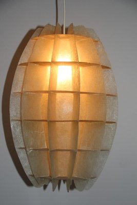 French Beige Resin Pendant Lamp, 1960s-EH-552352