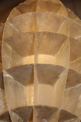 French Beige Resin Pendant Lamp, 1960s-EH-552352