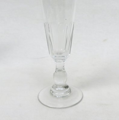 French Biedermeier Handblown Champagne Flutes, Set of 6-EY-1059246