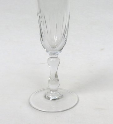 French Biedermeier Handblown Champagne Flutes, Set of 6-EY-1059246