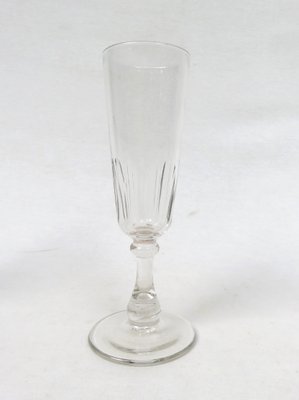 French Biedermeier Handblown Champagne Flutes, Set of 6-EY-1059246