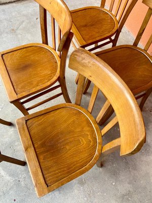 French Bistro Chairs, 1950s, Set of 6-GQM-2020124