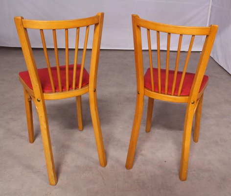 French Bistro Dining Chairs by Baumann France, 1950s, Set of 2-RIU-589409