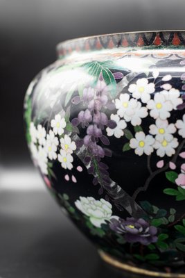 French Black Decorated Cloisonné Vase, 1900s-RCE-1444647