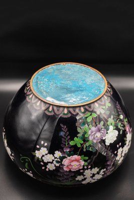 French Black Decorated Cloisonné Vase, 1900s-RCE-1444647