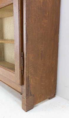 French Bookcase with Brass Mesh Doors, Late 19th Century-RIU-1328436