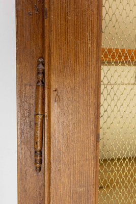 French Bookcase with Brass Mesh Doors, Late 19th Century-RIU-1328436