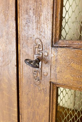 French Bookcase with Brass Mesh Doors, Late 19th Century-RIU-1328436