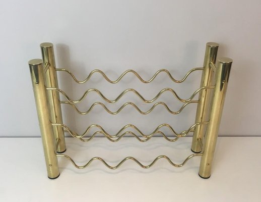 French Brass Bottles Rack, 1970s-BA-658400