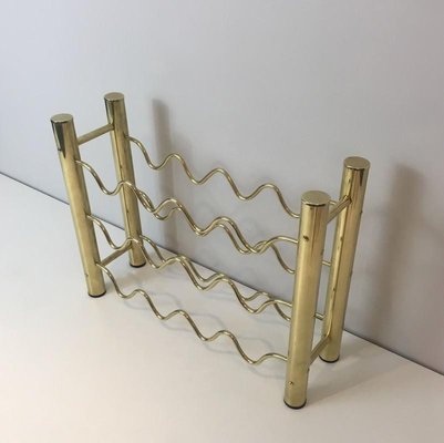 French Brass Bottles Rack, 1970s-BA-658400