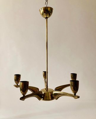 French Brass Chandelier, 1950s-BAF-763552