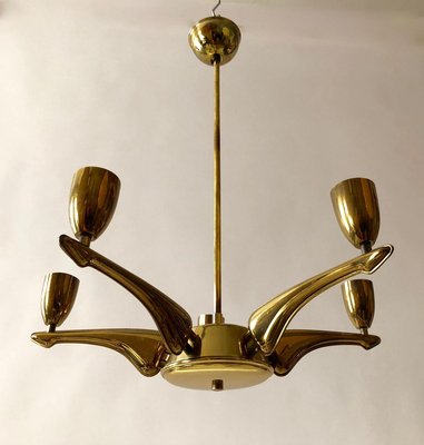 French Brass Chandelier, 1950s-BAF-763552