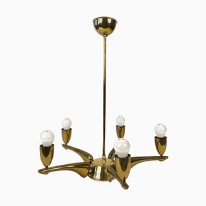 French Brass Chandelier, 1950s-BAF-763552