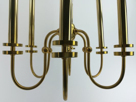 French Brass Chandelier, 1960s-KDB-1416944