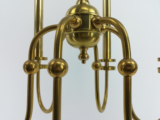 French Brass Chandelier, 1960s-KDB-1416944